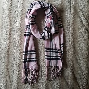 Pink Plaid Scarf